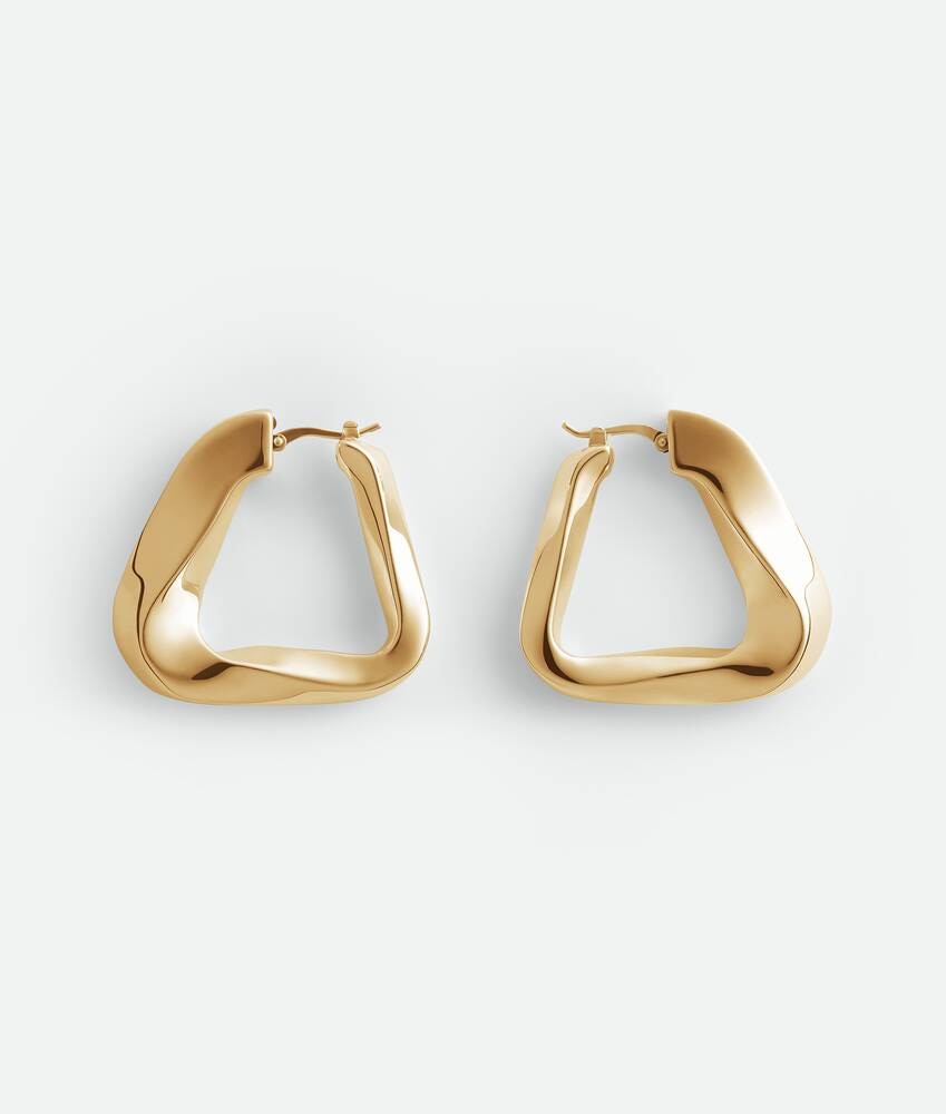 Bottega Veneta Pendientes Hoop Twist Triangle Grandes