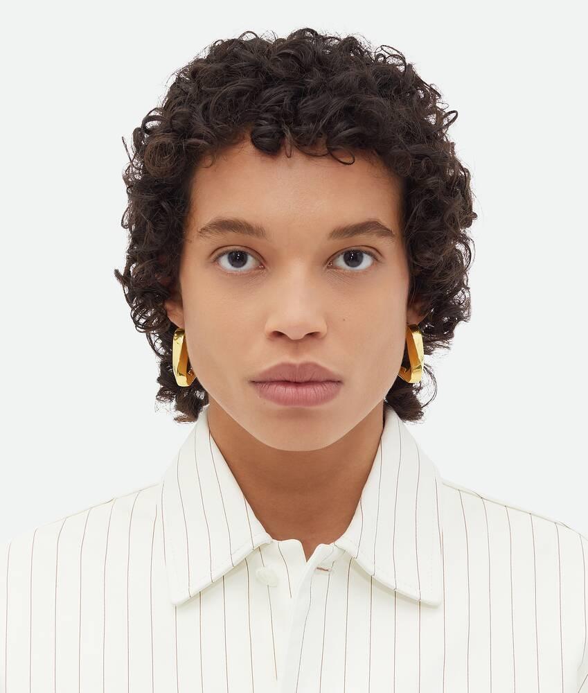 Bottega Veneta Pendientes Hoop Twist Triangle Grandes