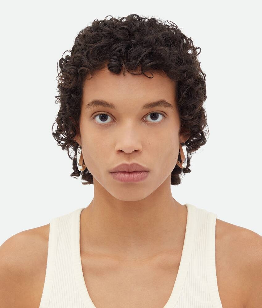 Bottega Veneta Pendientes Hoop Twist Triangle Grandes