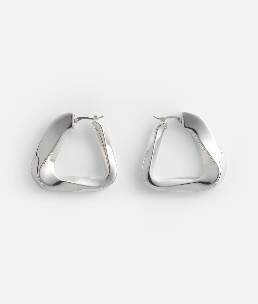 Bottega Veneta Pendientes Hoop Twist Triangle Grandes