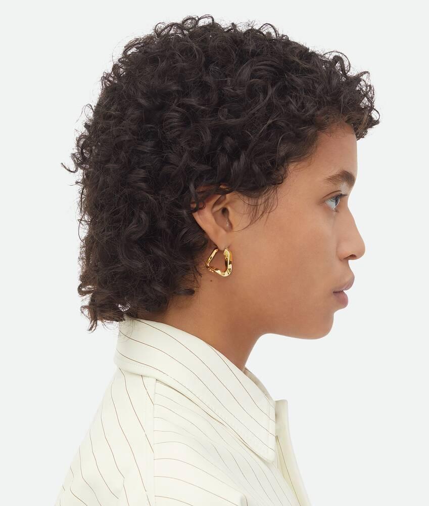 Bottega Veneta Pendientes Hoop Twist Triangle Pequeños