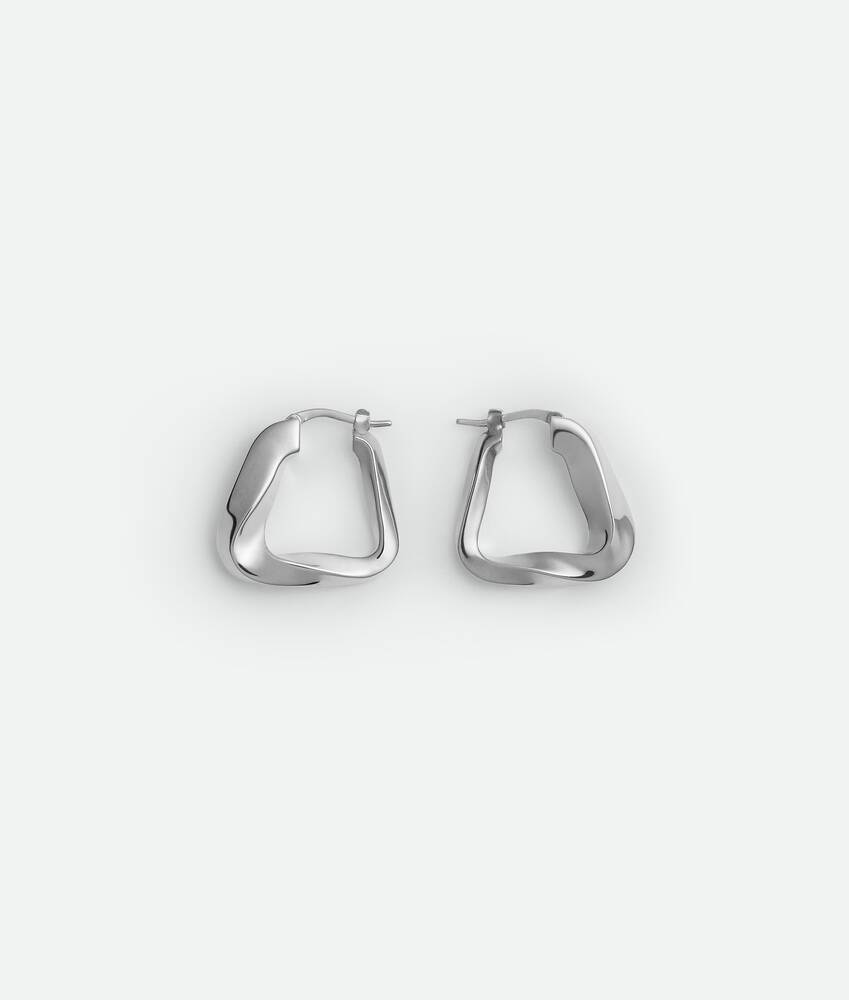 Bottega Veneta Pendientes Hoop Twist Triangle Pequeños