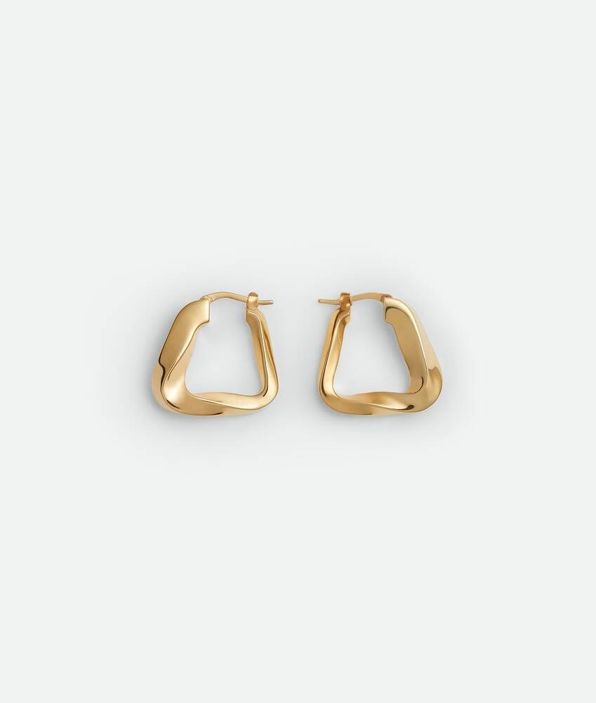 Bottega Veneta Pendientes Hoop Twist Triangle Pequeños