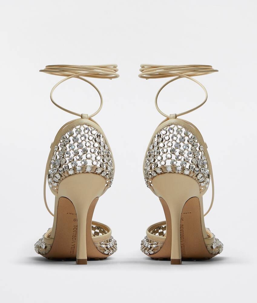 Bottega Veneta Sandalia Con Cordones Stretch Sparkle