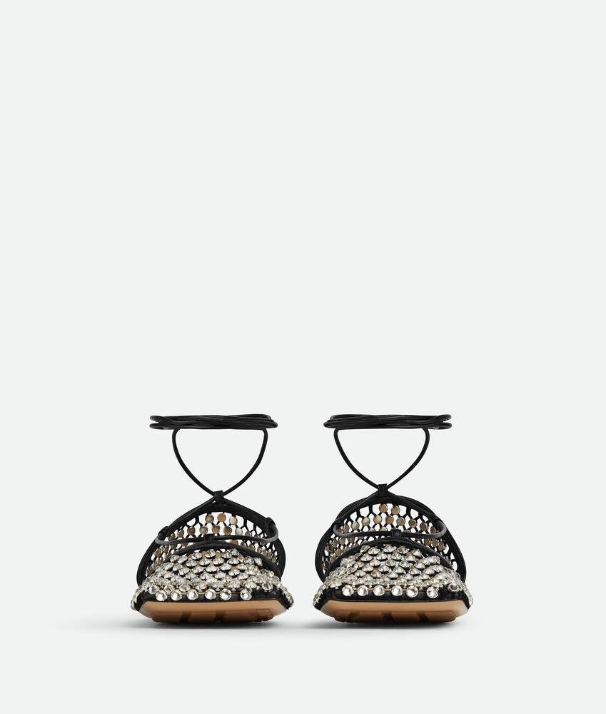 Bottega Veneta Sandalia Plana Con Cordones Sparkle Stretch