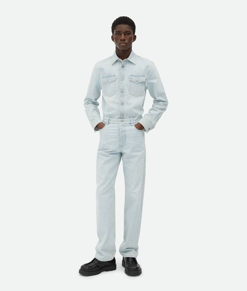 Bottega Veneta Sobrecamisa De Denim Con Efecto Muy Desteñido