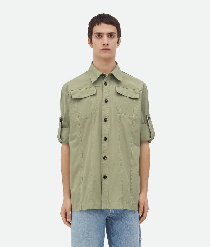 Bottega Veneta Sobrecamisa De Sarga De Algodón Ligero