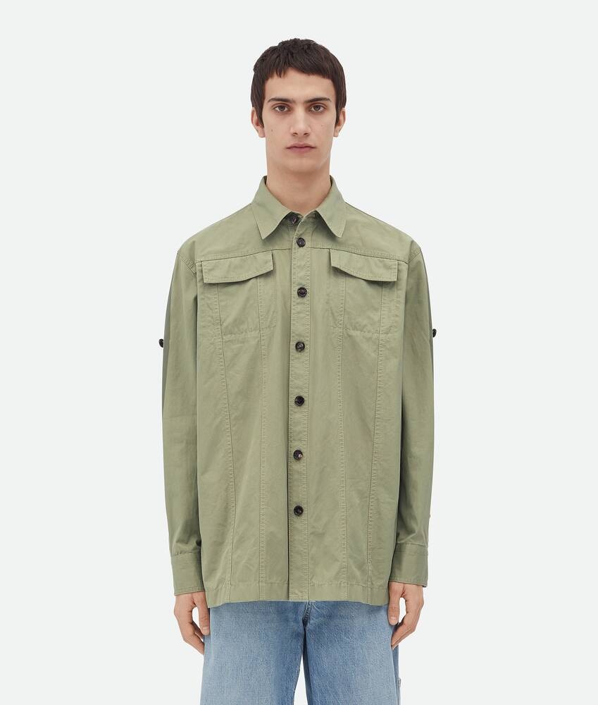 Bottega Veneta Sobrecamisa de sarga de algodón ligero