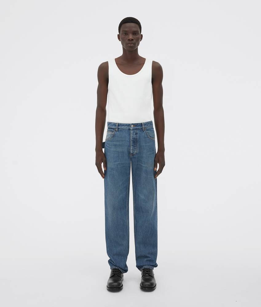 Bottega Veneta Vaqueros Rectos De Denim Original Medium Wash