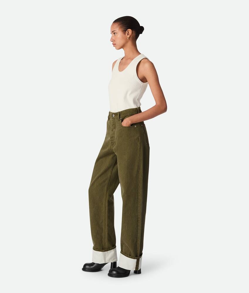 Bottega Veneta Vaqueros Teñidos Con Dobladillo Vuelto