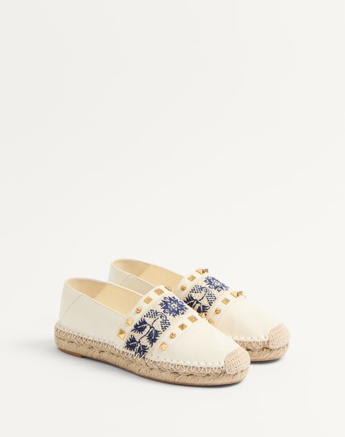 Valentino ALPARGATA DE NAPA CON BORDADO DE UVAS 20MM