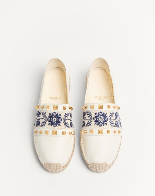 Valentino ALPARGATA DE NAPA CON BORDADO DE UVAS 20MM