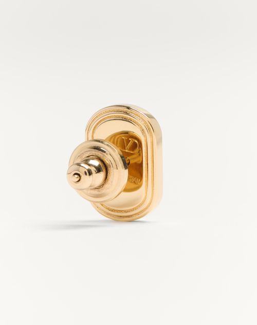 Valentino ARETES VALENTINO GARAVANI OVALETTE DE METAL CON ESMALTE Y CRISTALES