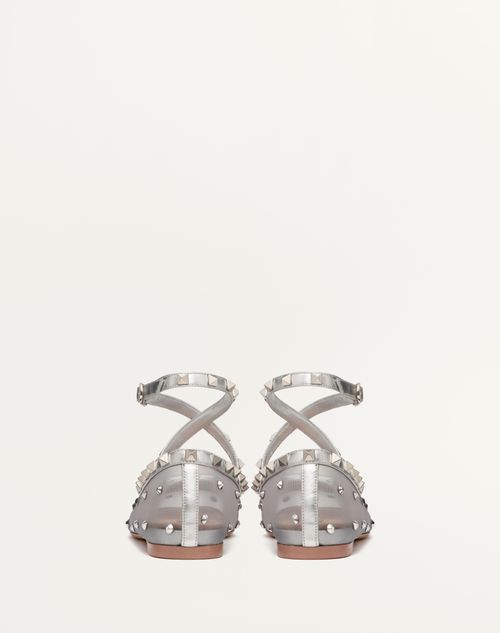 Valentino BALLERINA ROCKSTUD DE MALLA CON CRISTALES