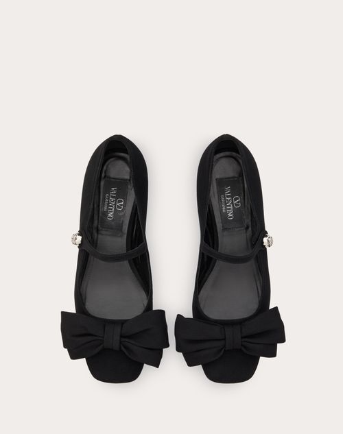 Valentino BALLERINA VALENTINO GARAVANI BOWJANE MARY-JANE DE TELA DE CREPÉ CON TACÓN DE 20 MM