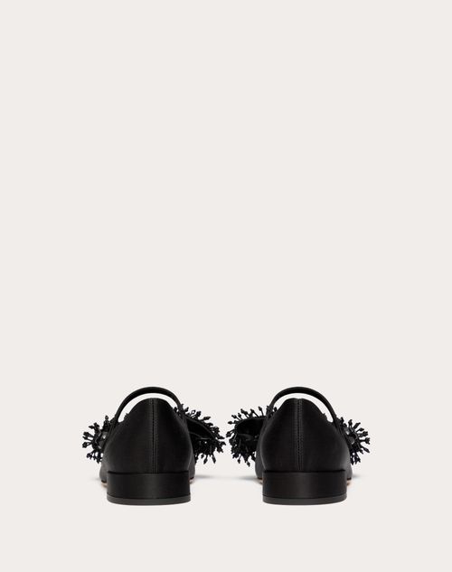 Valentino BALLERINA VALENTINO GARAVANI BOWJANE MARY-JANE DE SATÉN CON FLECOS DE LENTEJUELAS Y TACÓN DE 20 MM