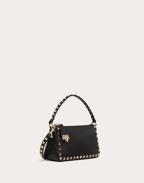 Valentino BANDOLERA ROCKSTUD PEQUEÑA DE CUERO DE BECERRO GRANEADO