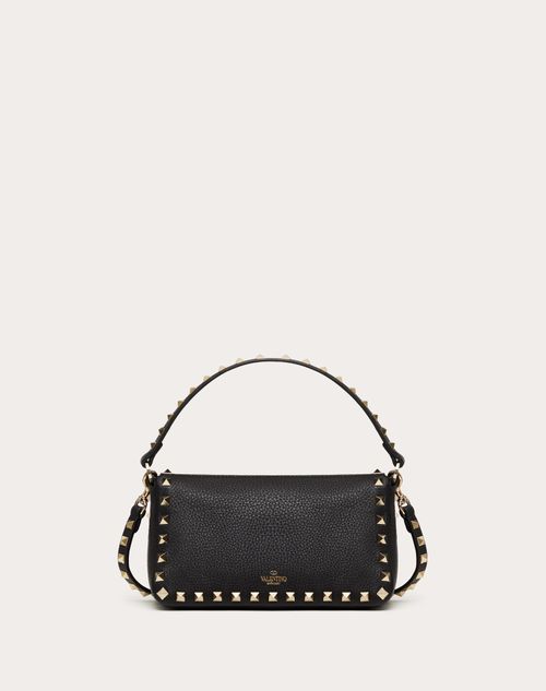 Valentino BANDOLERA ROCKSTUD PEQUEÑA DE CUERO DE BECERRO GRANEADO