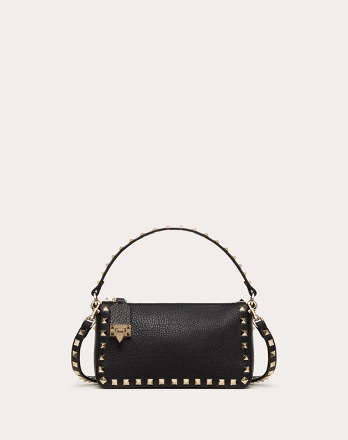 Valentino BANDOLERA ROCKSTUD PEQUEÑA DE CUERO DE BECERRO GRANEADO