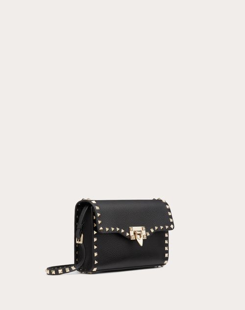 Valentino BOLSO BANDOLERA PEQUEÑO ROCKSTUD DE PIEL DE BECERRO GRANULADA