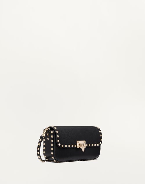 Valentino BOLSO BANDOLERA VALENTINO GARAVANI ROCKSTUD DE CUERO DE BECERRO GRANEADO