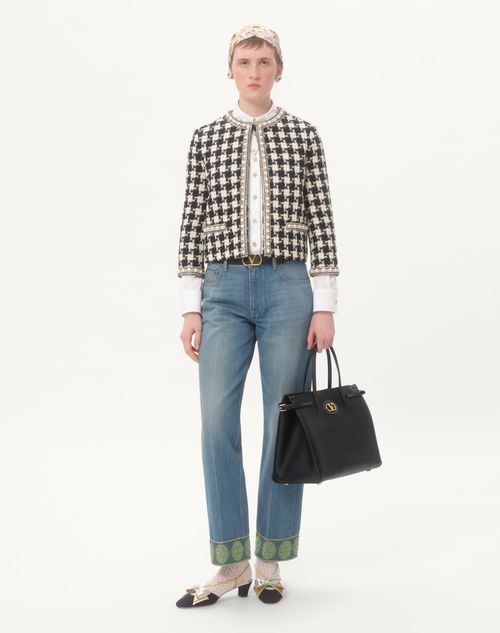 Valentino BOLSO DE COMPRAS MEDIANO VALENTINO GARAVANI ANTIBES DE CUERO DE BECERRO