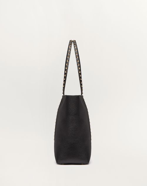 Valentino BOLSO DE COMPRAS VALENTINO GARAVANI ROCKSTUD DE CUERO DE BECERRO GRANEADO