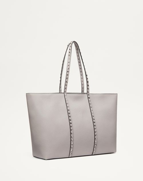 Valentino BOLSO DE COMPRAS VALENTINO GARAVANI ROCKSTUD DE CUERO DE BECERRO GRANEADO