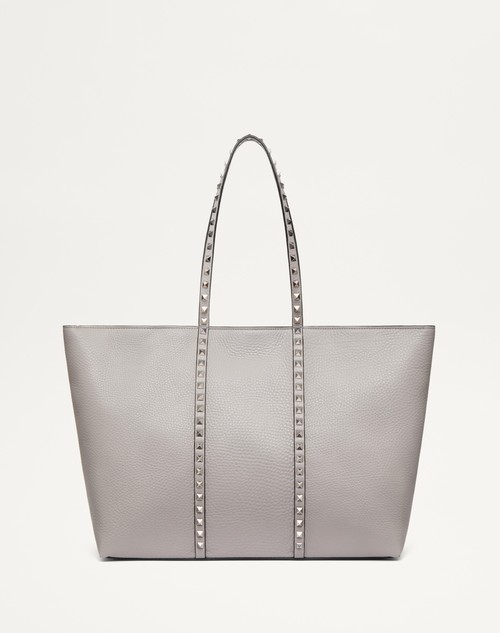 Valentino BOLSO DE COMPRAS VALENTINO GARAVANI ROCKSTUD DE CUERO DE BECERRO GRANEADO