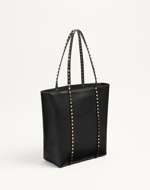 Valentino BOLSO DE COMPRAS VALENTINO GARAVANI ROCKSTUD DE CUERO DE BECERRO GRANEADO