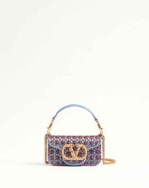 Valentino BOLSO DE HOMBRO PEQUEÑO VALENTINO GARAVANI LOCÒ BORDADO CON LOGOTIPO DE JOYERÍA