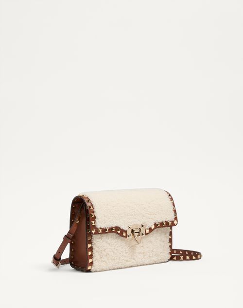 Valentino BOLSO DE HOMBRO PEQUEÑO VALENTINO GARAVANI ROCKSTUD DE PIEL DE OVEJA