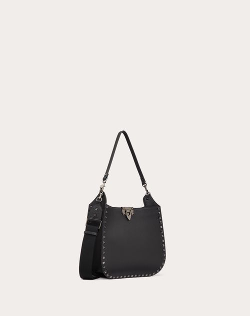 Valentino BOLSO HOBO ROCKSTUD DE VALENTINO GARAVANI DE CUERO DE BECERRO GRANULADO