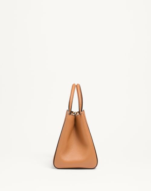 Valentino BOLSO MEDIANO VALENTINO GARAVANI ALLTIME EN CUERO GRANULADO DE BECERRO CON CORREA DE CINTA DE JACQUARD