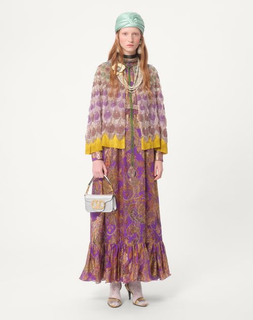 Valentino BOLSO PEQUEÑO DE HOMBRO VALENTINO GARAVANI LOCÒ DE CUERO LAMINADO DE BECERRO CON EL LOGO DE JOYERÍA