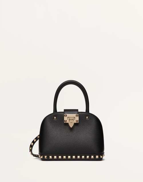 Valentino BOLSO PEQUEÑO VALENTINO GARAVANI ROCKSTUD DE CUERO DE BECERRO GRANEADO