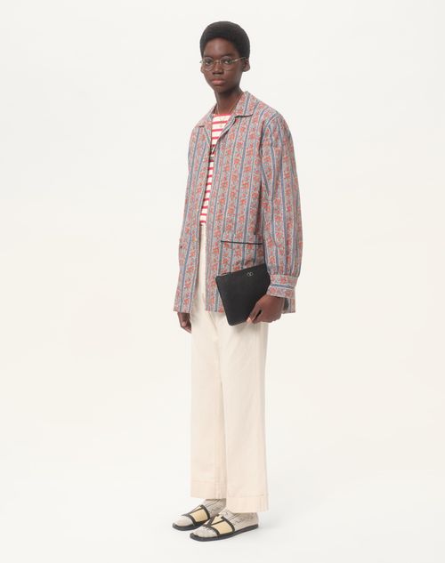 Valentino BOLSO TIPO SOBRE VLOGO SIGNATURE DE CUERO GRANEADO DE BECERRO