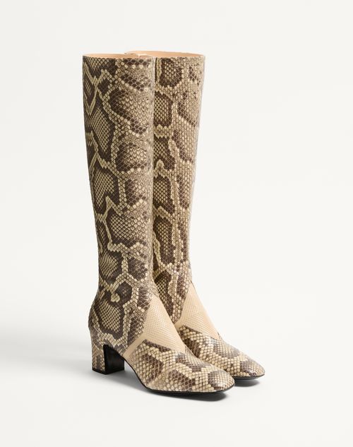 Valentino BOTA EQUIVOQUE DE PITÓN CON TACÓN DE 60 MM