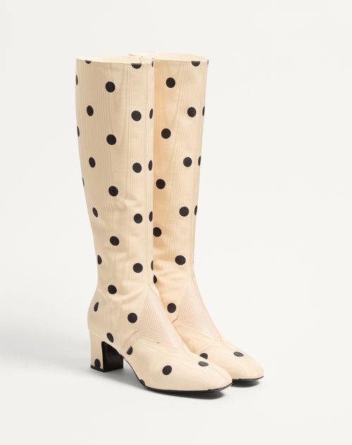 Valentino BOTA EQUIVOQUE DE TELA MOIRÉ PLUS DE POIS DE 60 MM