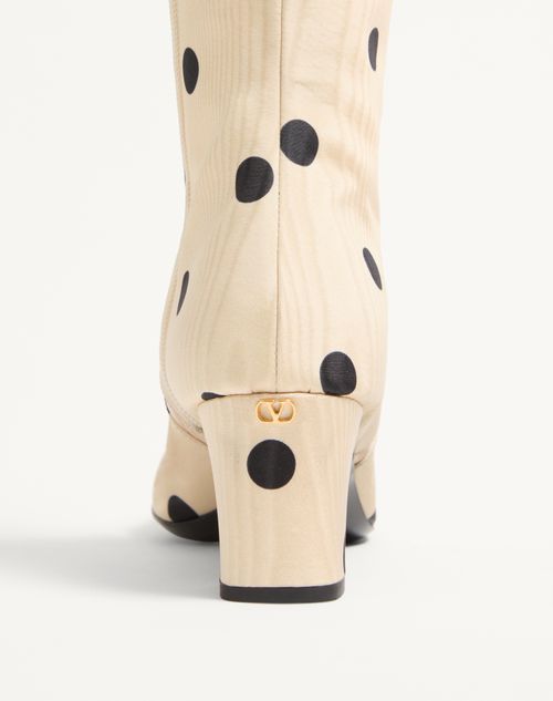 Valentino BOTA EQUIVOQUE DE TELA MOIRÉ PLUS DE POIS DE 60 MM