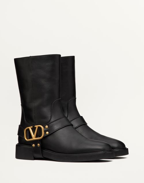 Valentino BOTAS AL TOBILLO VLOGO SIGNATURE DE CUERO DE BECERRO CON TACÓN DE 30 MM