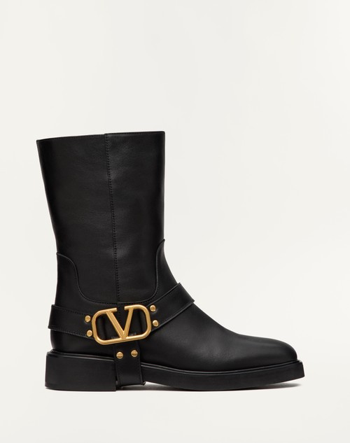 Valentino BOTAS AL TOBILLO VLOGO SIGNATURE DE CUERO DE BECERRO CON TACÓN DE 30 MM