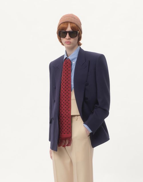 Valentino BUFANDA BANDEAU PLUSDEPOIS DE SEDA CON FLECOS