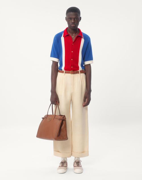 Valentino CAMISA DE BOWLING DE ALGODÓN CON BORDADO DE CHEZ VALENTINO