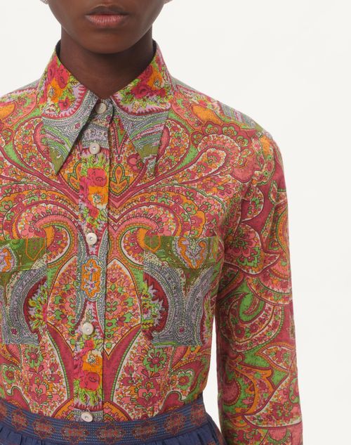 Valentino CAMISA DE MUSSOLA CACHEMIRE VOYAGE IMAGINAIRE