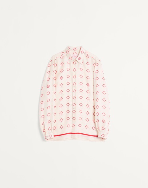 Valentino CAMISA DE SARGA DE SEDA CON ESTAMPADO OPTICOOL