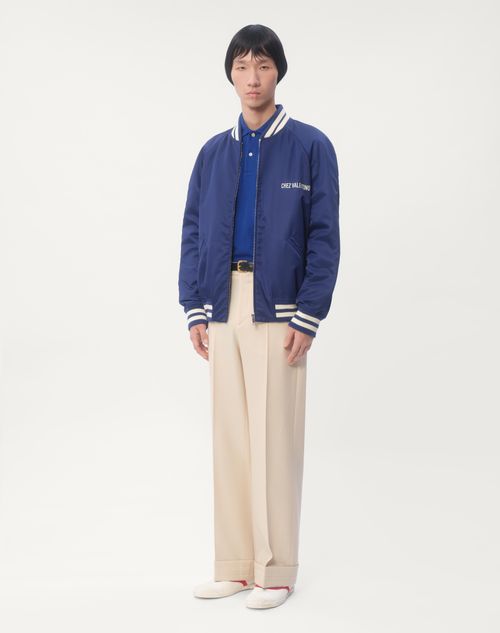 Valentino CAMISA POLO MANGA LARGA DE PIQUÉ DE ALGODÓN CON BORDADO DEL VLOGO