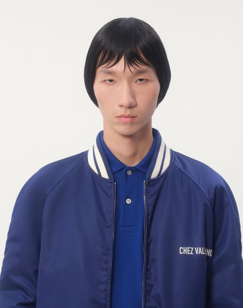 Valentino CAMISA POLO MANGA LARGA DE PIQUÉ DE ALGODÓN CON BORDADO DEL VLOGO