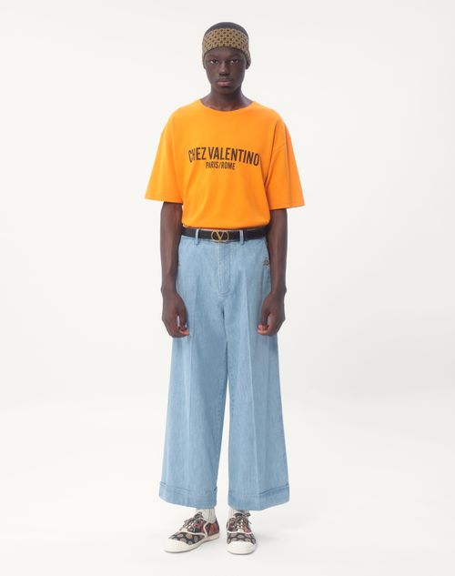 Valentino CAMISETA DE ALGODÓN CON ESTAMPADO CHEZ VALENTINO