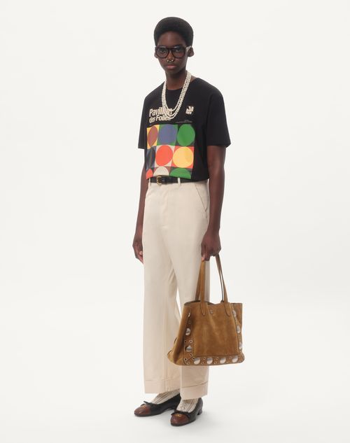 Valentino CAMISETA DE ALGODÓN CON ESTAMPADO PAVILLON DES FOLIES